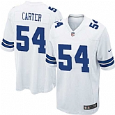 Nike Men & Women & Youth Cowboys #54 Carter White Team Color Game Jersey